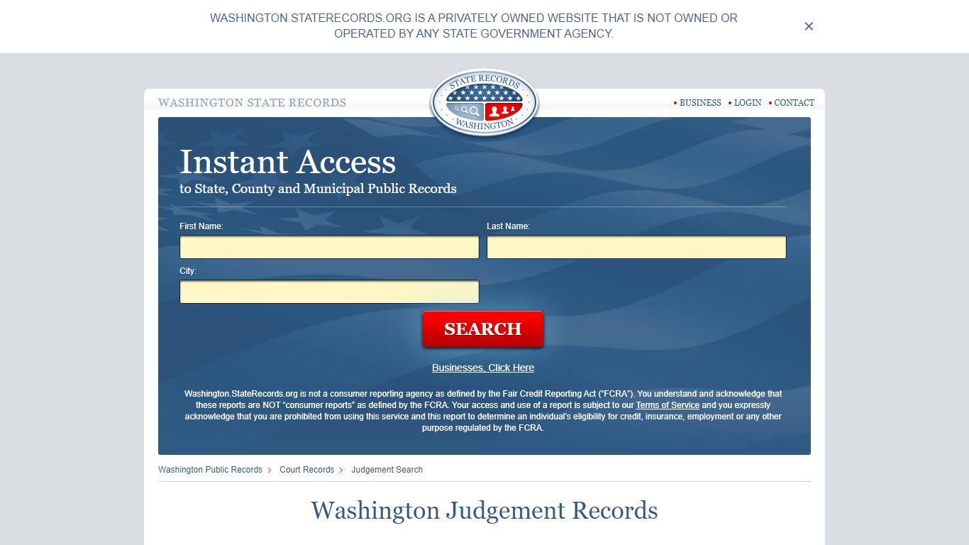 Washington Judgement Records | StateRecords.org