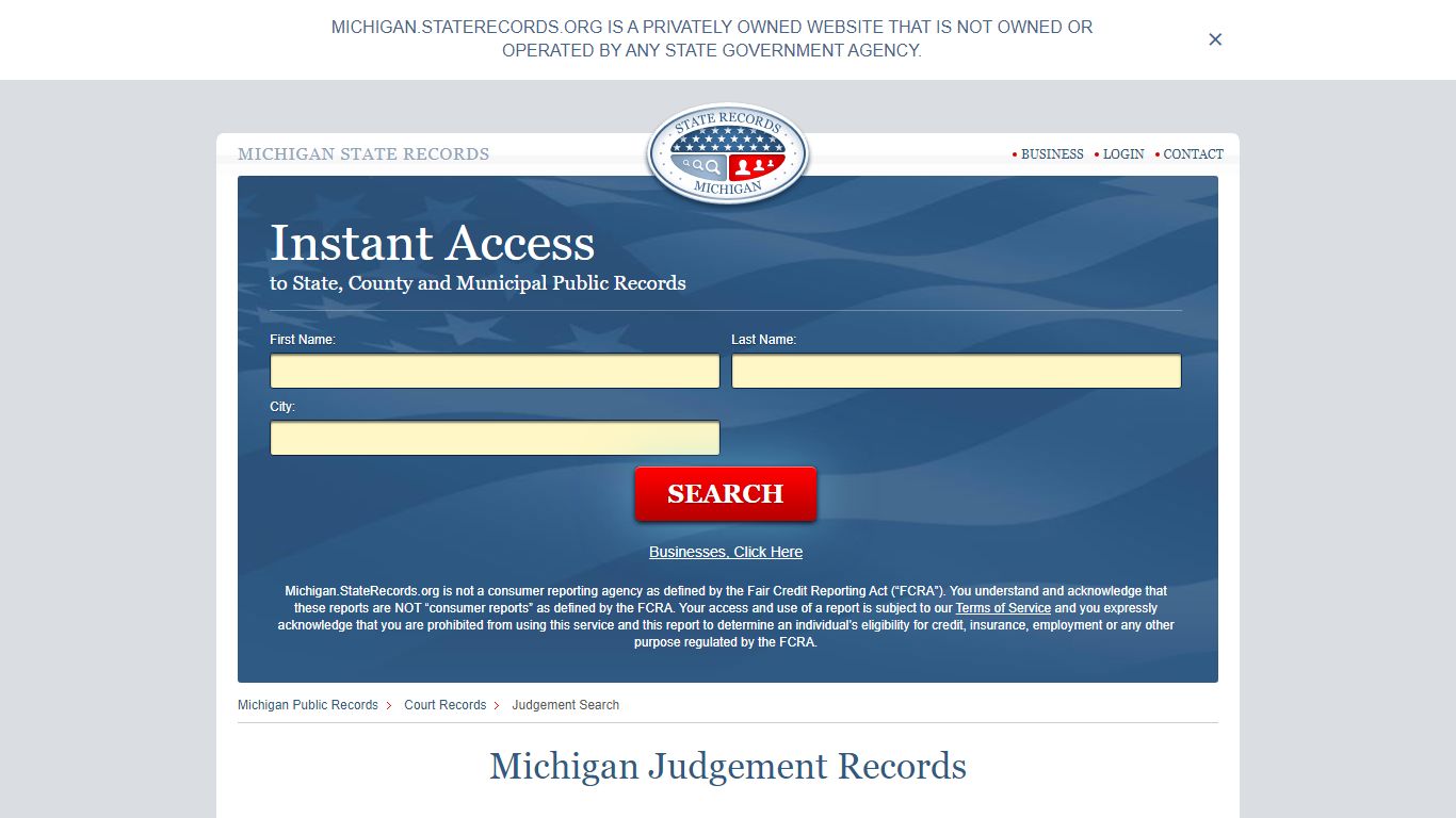 Michigan Judgement Records | StateRecords.org